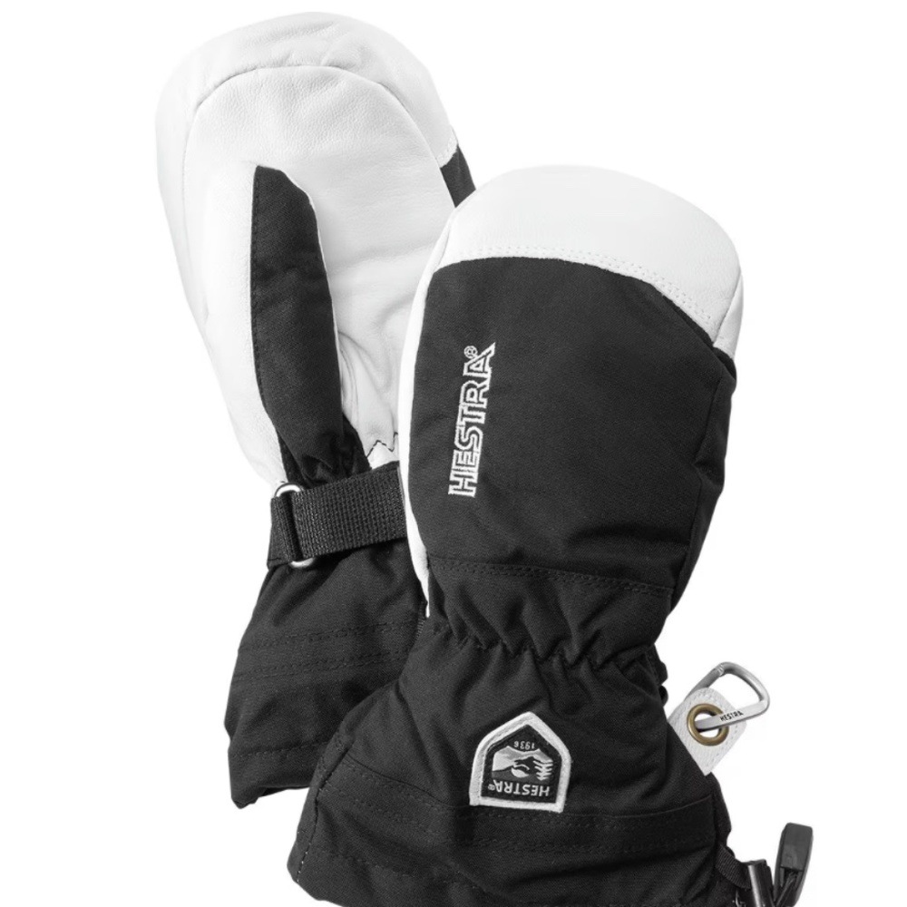 Hestra Heli Ski Junior Mitten - Kids Size 6 Black & White